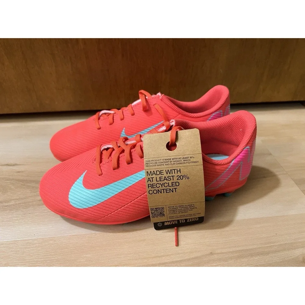 NEW Nike JR Vapor 16 Club FG/MG Ember Glow‎ Kids Youth Soccer FQ8286-800 5Y